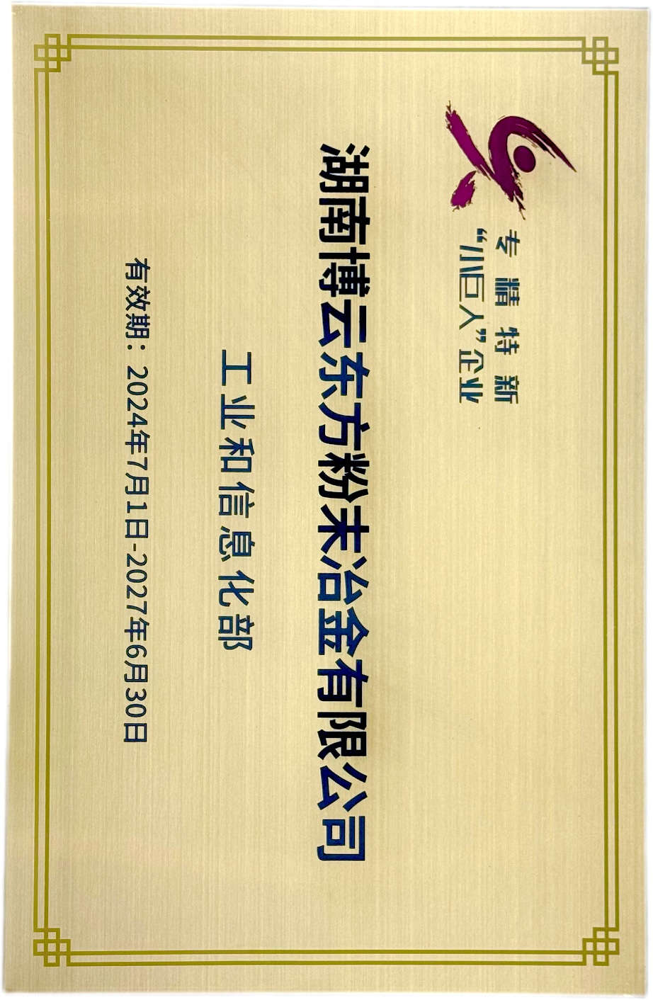 国家级专精特新“小巨人”